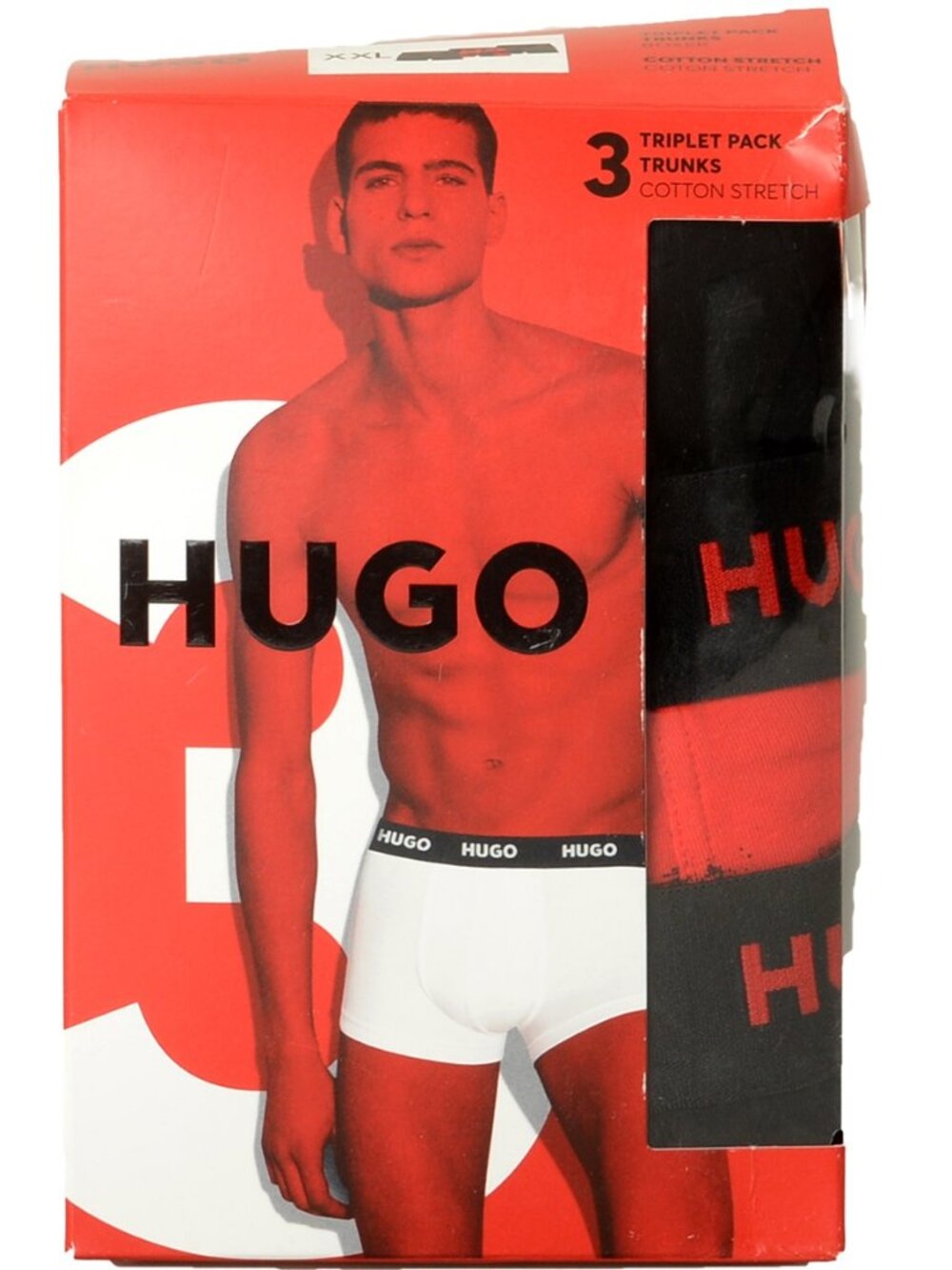 Hugo Boss Men's " Design" Logo Strap 3Pack Trunk Underwear US 2XL IT 56